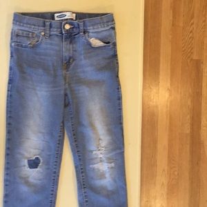 Old navy ripped karate slim built in flex jeans.